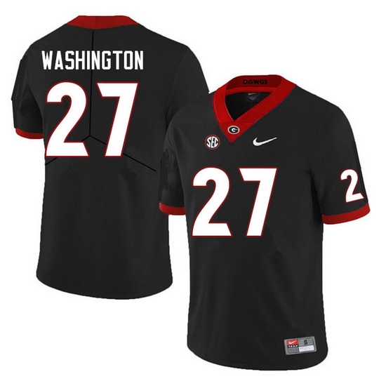 Men #27 C.J. Washington Georgia Bulldogs College Football Jerseys Sale-Black Anniversary Men #27 C.J. Washington Georgia Bulldogs College Football Jerseys Sale-Black Anniversary