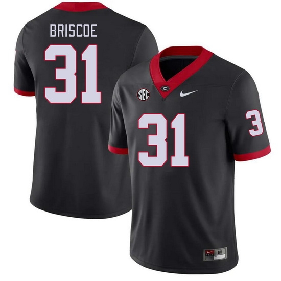 Men #31 Grant Briscoe Georgia Bulldogs College Football Jerseys Stitched-Black Men #31 Grant Briscoe Georgia Bulldogs College Football Jerseys Stitched-Black