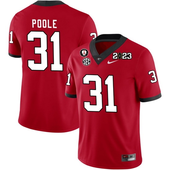 Men #31 William Poole Georgia Bulldogs 2022-23 CTP National Championship Football Jerseys Men #31 William Poole Georgia Bulldogs 2022-23 CTP National Championship Football Jerseys
