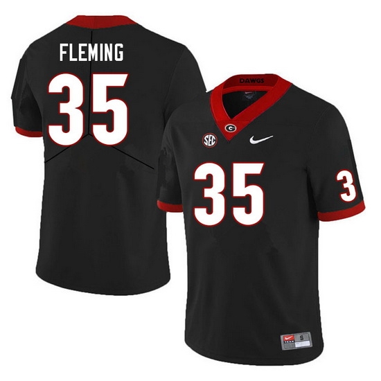 Men #35 Jacob Fleming Georgia Bulldogs College Football Jerseys Sale-Black Men #35 Jacob Fleming Georgia Bulldogs College Football Jerseys Sale-Black