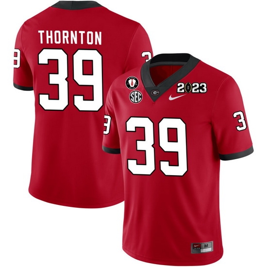 Men #39 Miles Thornton Georgia Bulldogs 2022-23 CTP National Championship Football Jerseys Men #39 Miles Thornton Georgia Bulldogs 2022-23 CTP National Championship Football Jerseys