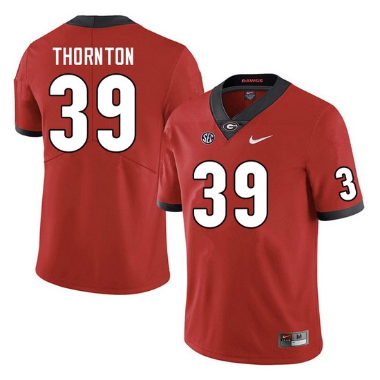Men #39 Miles Thornton Georgia Bulldogs College Football Jerseys Sale-Red Men #39 Miles Thornton Georgia Bulldogs College Football Jerseys Sale-Red
