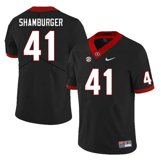 Men #41 Denton Shamburger Georgia Bulldogs College Football Jerseys Sale-Black Men #41 Denton Shamburger Georgia Bulldogs College Football Jerseys Sale-Black