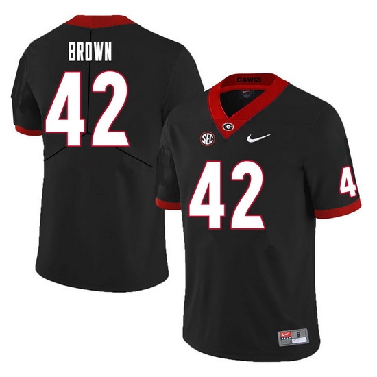 Men #42 Matthew Brown Georgia Bulldogs College Football Jerseys Sale-Black Men #42 Matthew Brown Georgia Bulldogs College Football Jerseys Sale-Black