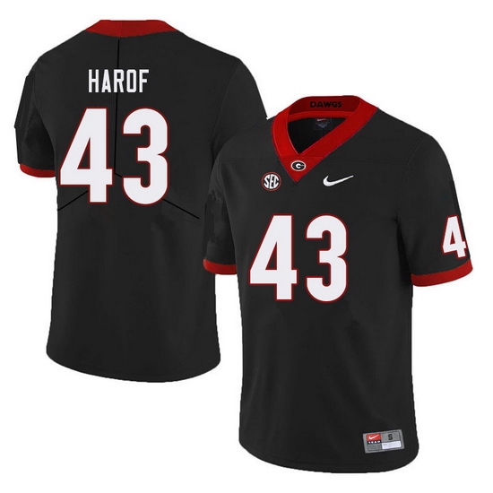 Men #43 Chase Harof Georgia Bulldogs College Football Jerseys Sale-Black Men #43 Chase Harof Georgia Bulldogs College Football Jerseys Sale-Black