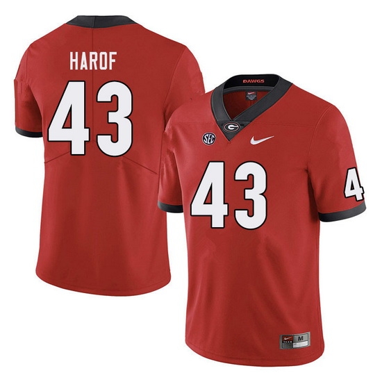Men #43 Chase Harof Georgia Bulldogs College Football Jerseys Sale-Red Men #43 Chase Harof Georgia Bulldogs College Football Jerseys Sale-Red