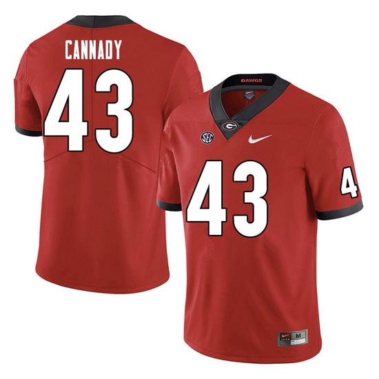 Men #43 Jehlen Cannady Georgia Bulldogs College Football Jerseys Sale-Red Men #43 Jehlen Cannady Georgia Bulldogs College Football Jerseys Sale-Red