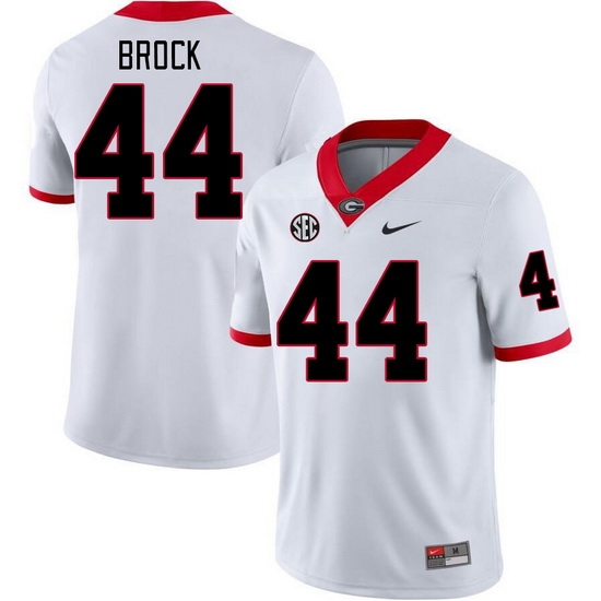 Men #44 Cade Brock Georgia Bulldogs College Football Jerseys Stitched-White Men #44 Cade Brock Georgia Bulldogs College Football Jerseys Stitched-White