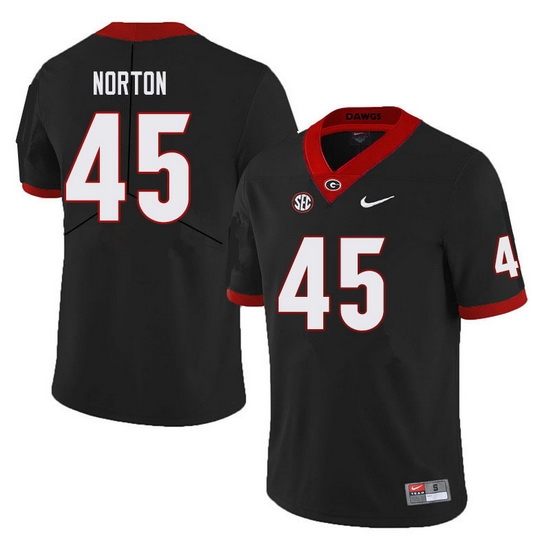 Men #45 Bill Norton Georgia Bulldogs College Football Jerseys Sale-Black Men #45 Bill Norton Georgia Bulldogs College Football Jerseys Sale-Black