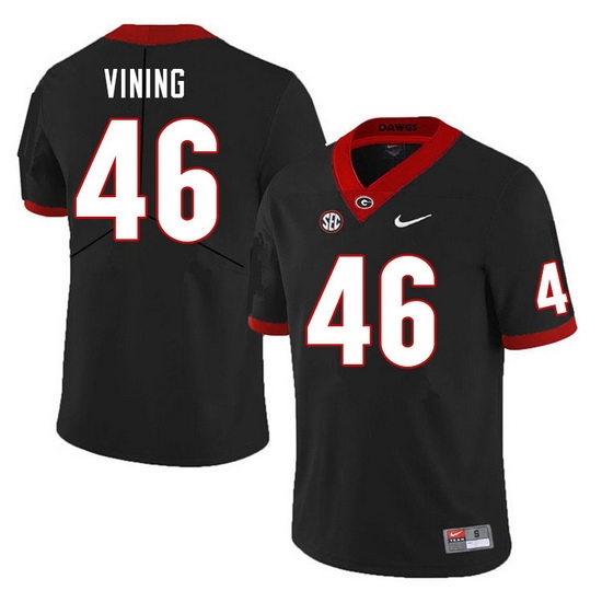 Men #46 George Vining Georgia Bulldogs College Football Jerseys Sale-Black Men #46 George Vining Georgia Bulldogs College Football Jerseys Sale-Black
