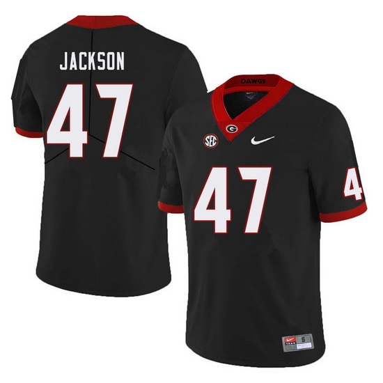 Men #47 Dan Jackson Georgia Bulldogs College Football Jerseys Sale-Black Men #47 Dan Jackson Georgia Bulldogs College Football Jerseys Sale-Black