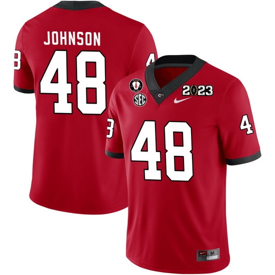 Men #48 Cooper Johnson Georgia Bulldogs 2022-23 CTP National Championship Football Jerseys Men #48 Cooper Johnson Georgia Bulldogs 2022-23 CTP National Championship Football Jerseys
