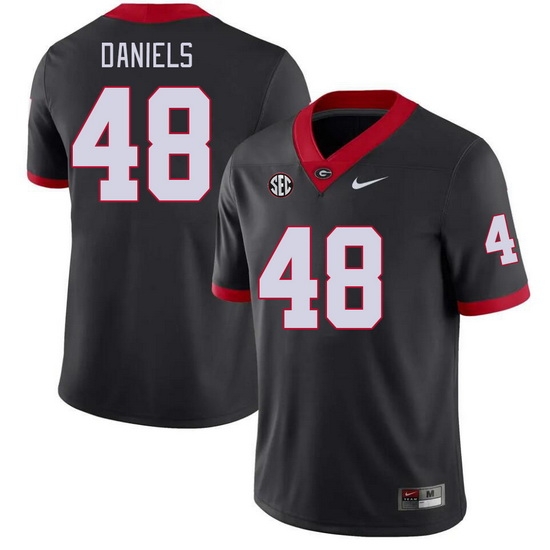 Men #48 Joseph Daniels Georgia Bulldogs College Football Jerseys Stitched-Black Men #48 Joseph Daniels Georgia Bulldogs College Football Jerseys Stitched-Black