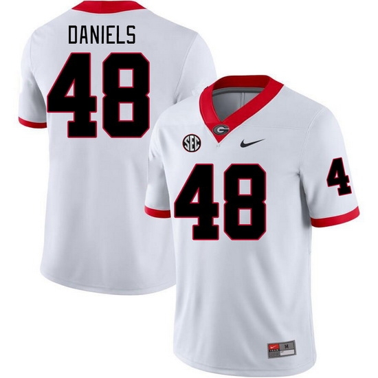 Men #48 Joseph Daniels Georgia Bulldogs College Football Jerseys Stitched-White Men #48 Joseph Daniels Georgia Bulldogs College Football Jerseys Stitched-White