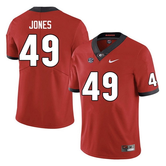 Men #49 Gleaton Jones Georgia Bulldogs College Football Jerseys Sale-Red Anniversary Men #49 Gleaton Jones Georgia Bulldogs College Football Jerseys Sale-Red Anniversary