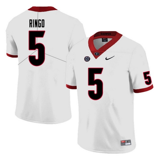 Men #5 Kelee Ringo Georgia Bulldogs College Football Jerseys Sale-White Men #5 Kelee Ringo Georgia Bulldogs College Football Jerseys Sale-White
