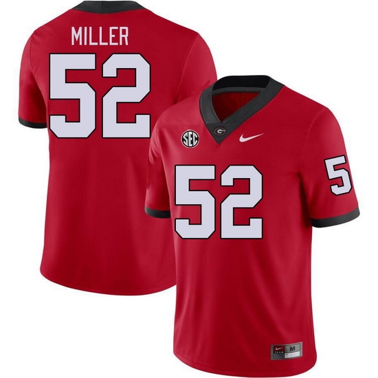 Men #52 Christen Miller Georgia Bulldogs College Football Jerseys Stitched-Red Men #52 Christen Miller Georgia Bulldogs College Football Jerseys Stitched-Red