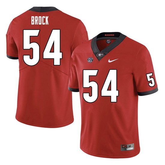 Men #54 Cade Brock Georgia Bulldogs College Football Jerseys Sale-Red Men #54 Cade Brock Georgia Bulldogs College Football Jerseys Sale-Red