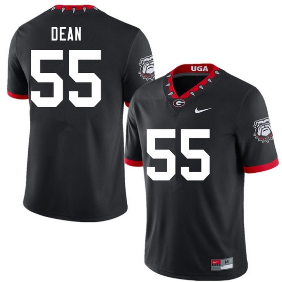 Men #55 Marlin Dean Georgia Bulldogs 100th Anniversary College Football Jerseys Sale-100th Black Men #55 Marlin Dean Georgia Bulldogs 100th Anniversary College Football Jerseys Sale-100th Black