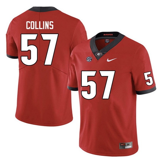 Men #57 Luke Collins Georgia Bulldogs College Football Jerseys Sale-Red Anniversary Men #57 Luke Collins Georgia Bulldogs College Football Jerseys Sale-Red Anniversary