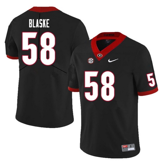 Men #58 Austin Blaske Georgia Bulldogs College Football Jerseys Sale-Black Men #58 Austin Blaske Georgia Bulldogs College Football Jerseys Sale-Black