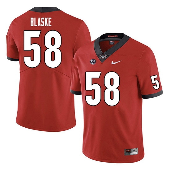 Men #58 Austin Blaske Georgia Bulldogs College Football Jerseys Sale-Red Men #58 Austin Blaske Georgia Bulldogs College Football Jerseys Sale-Red