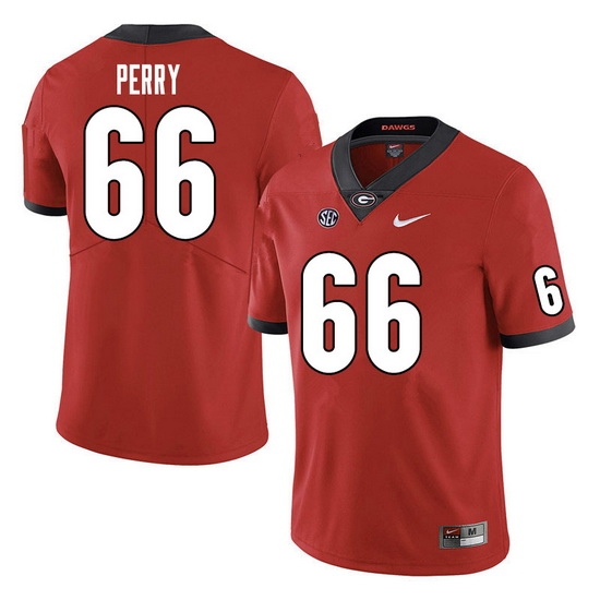 Men #66 Dalton Perry Georgia Bulldogs College Football Jerseys Sale-Red Men #66 Dalton Perry Georgia Bulldogs College Football Jerseys Sale-Red