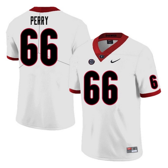 Men #66 Dalton Perry Georgia Bulldogs College Football Jerseys Sale-White Men #66 Dalton Perry Georgia Bulldogs College Football Jerseys Sale-White