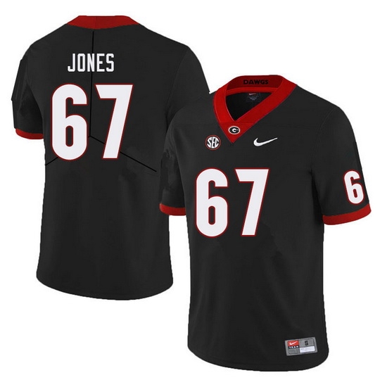 Men #67 Caleb Jones Georgia Bulldogs College Football Jerseys Sale-Black Men #67 Caleb Jones Georgia Bulldogs College Football Jerseys Sale-Black