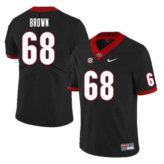 Men #68 Chris Brown Georgia Bulldogs College Football Jerseys Sale-Black Men #68 Chris Brown Georgia Bulldogs College Football Jerseys Sale-Black