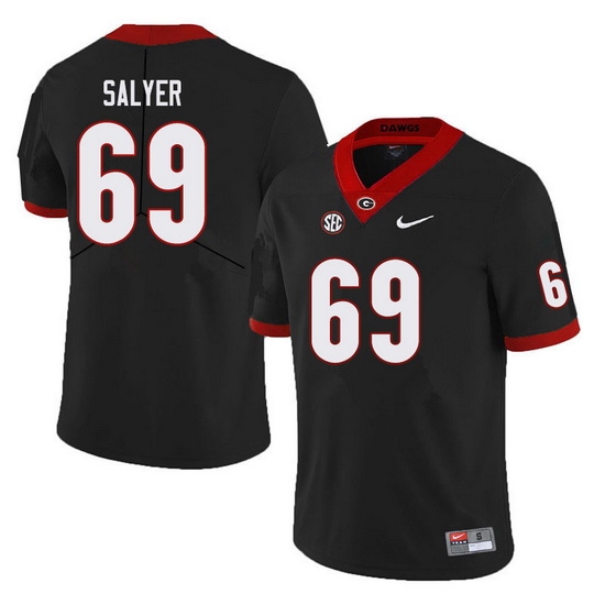 Men #69 Jamaree Salyer Georgia Bulldogs College Football Jerseys Sale-Black Men #69 Jamaree Salyer Georgia Bulldogs College Football Jerseys Sale-Black