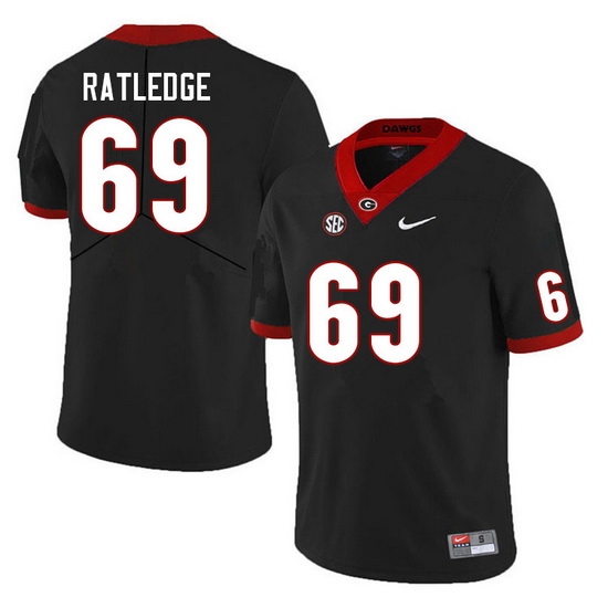 Men #69 Tate Ratledge Georgia Bulldogs College Football Jerseys Sale-Black Men #69 Tate Ratledge Georgia Bulldogs College Football Jerseys Sale-Black