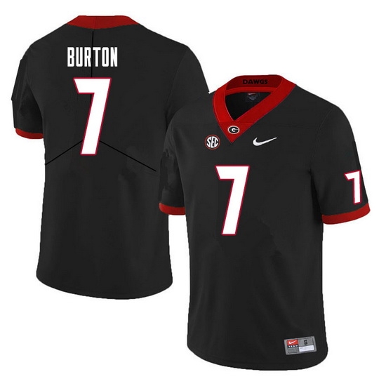 Men #7 Jermaine Burton Georgia Bulldogs College Football Jerseys Sale-Black Men #7 Jermaine Burton Georgia Bulldogs College Football Jerseys Sale-Black