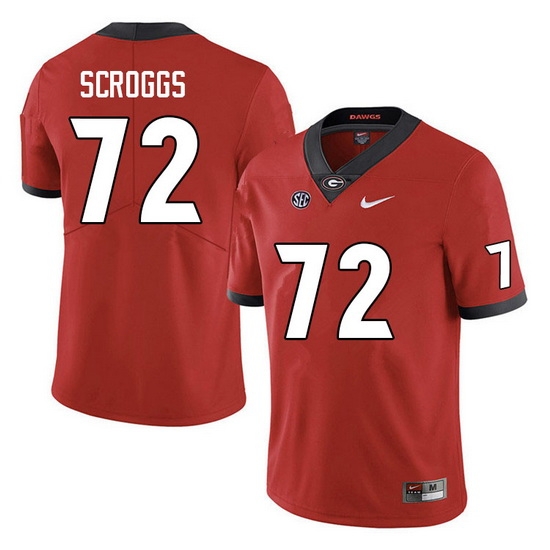 Men #72 Griffin Scroggs Georgia Bulldogs College Football Jerseys Sale-Red Anniversary Men #72 Griffin Scroggs Georgia Bulldogs College Football Jerseys Sale-Red Anniversary