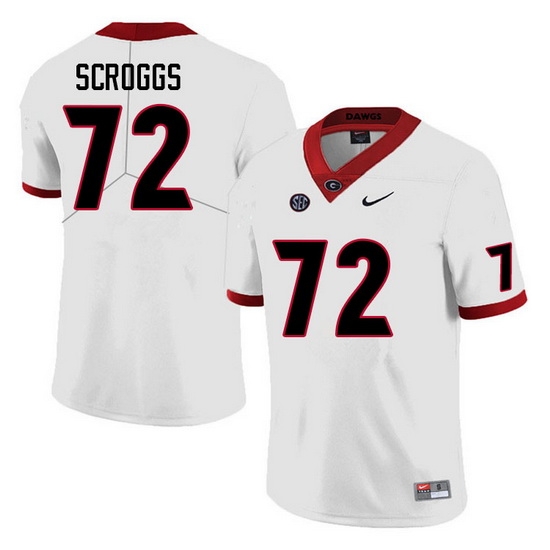 Men #72 Griffin Scroggs Georgia Bulldogs College Football Jerseys Sale-White Anniversary Men #72 Griffin Scroggs Georgia Bulldogs College Football Jerseys Sale-White Anniversary