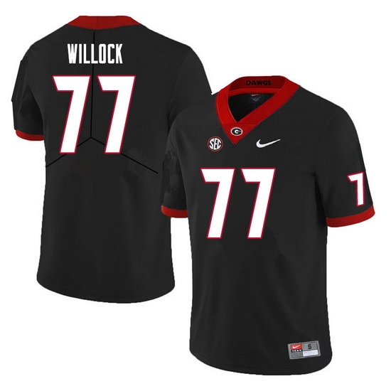 Men #77 Devin Willock Georgia Bulldogs College Football Jerseys Sale-Black Men #77 Devin Willock Georgia Bulldogs College Football Jerseys Sale-Black