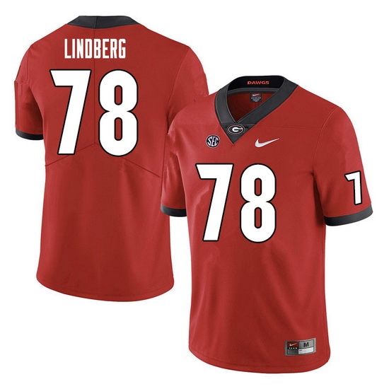 Men #78 Chad Lindberg Georgia Bulldogs College Football Jerseys Sale-Red Men #78 Chad Lindberg Georgia Bulldogs College Football Jerseys Sale-Red