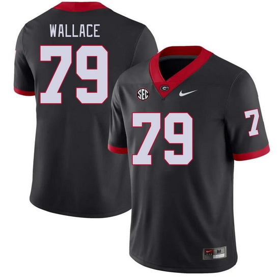 Men #79 Weston Wallace Georgia Bulldogs College Football Jerseys Stitched-Black Men #79 Weston Wallace Georgia Bulldogs College Football Jerseys Stitched-Black