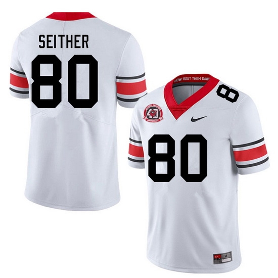 Men #80 Brett Seither Georgia Bulldogs Nationals Champions 40th Anniversary College Football Jerseys Men #80 Brett Seither Georgia Bulldogs Nationals Champions 40th Anniversary College Football Jerseys