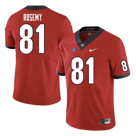 Men #81 Marcus Rosemy Georgia Bulldogs College Football Jerseys Sale-Red Men #81 Marcus Rosemy Georgia Bulldogs College Football Jerseys Sale-Red