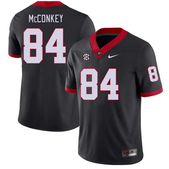 Men #84 Ladd McConkey Georgia Bulldogs College Football Jerseys Stitched-Black Men #84 Ladd McConkey Georgia Bulldogs College Football Jerseys Stitched-Black