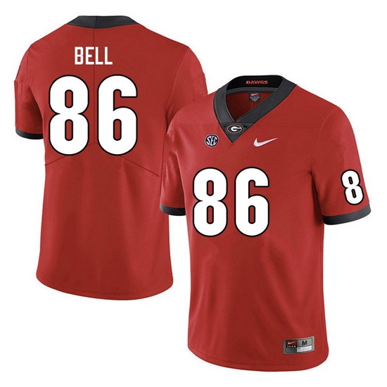 Men #86 Dillon Bell Georgia Bulldogs College Football Jerseys Sale-Red Men #86 Dillon Bell Georgia Bulldogs College Football Jerseys Sale-Red