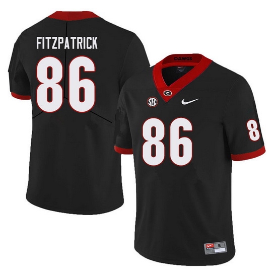 Men #86 John FitzPatrick Georgia Bulldogs College Football Jerseys Sale-Black Men #86 John FitzPatrick Georgia Bulldogs College Football Jerseys Sale-Black