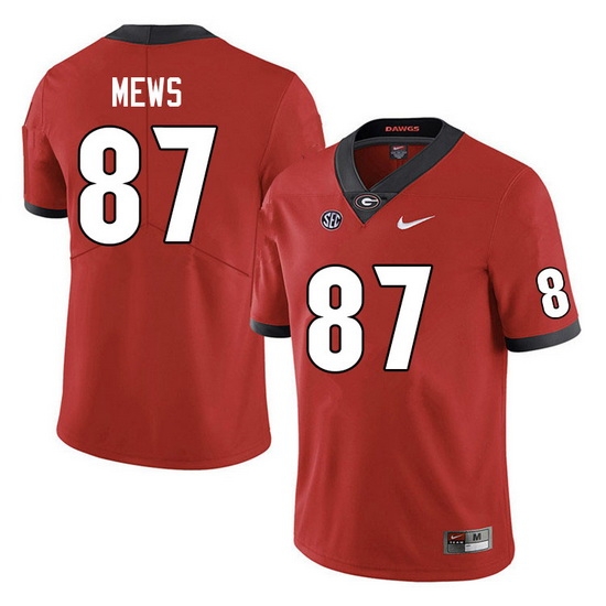 Men #87 Mekhi Mews Georgia Bulldogs College Football Jerseys Sale-Red Anniversary Men #87 Mekhi Mews Georgia Bulldogs College Football Jerseys Sale-Red Anniversary