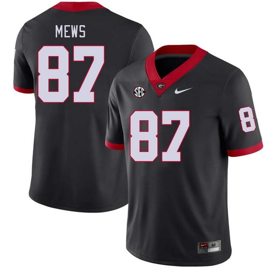 Men #87 Mekhi Mews Georgia Bulldogs College Football Jerseys Stitched-Black Men #87 Mekhi Mews Georgia Bulldogs College Football Jerseys Stitched-Black