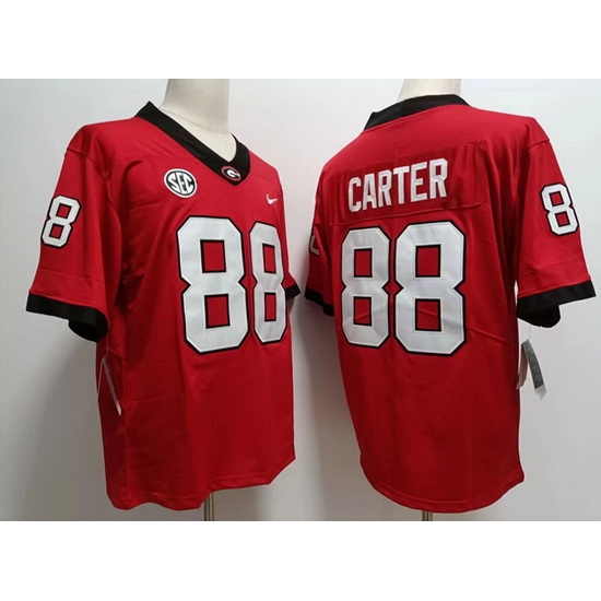 Men #88 Jalen Carter Georgia Bulldogs College Football Jerseys Sale-Red Men #88 Jalen Carter Georgia Bulldogs College Football Jerseys Sale-Red