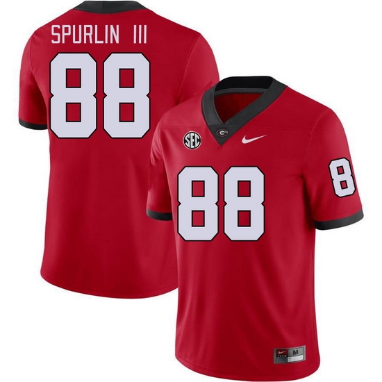 Men #88 Pearce Spurlin III Georgia Bulldogs College Football Jerseys Stitched-Red Men #88 Pearce Spurlin III Georgia Bulldogs College Football Jerseys Stitched-Red