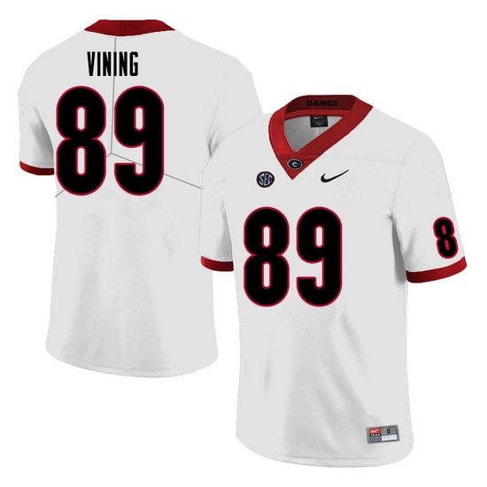 Men #89 George Vining Georgia Bulldogs College Football Jerseys Sale-White Men #89 George Vining Georgia Bulldogs College Football Jerseys Sale-White