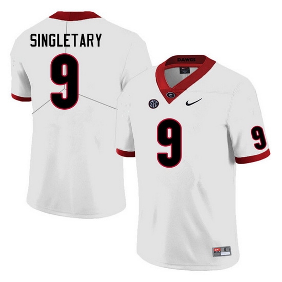 Men #9 Jaheim Singletary Georgia Bulldogs College Football Jerseys Sale-White Men #9 Jaheim Singletary Georgia Bulldogs College Football Jerseys Sale-White