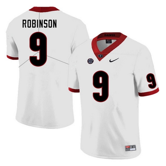 Men #9 Justin Robinson Georgia Bulldogs College Football Jerseys Sale-White Men #9 Justin Robinson Georgia Bulldogs College Football Jerseys Sale-White